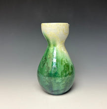 Load image into Gallery viewer, Ivory and Emerald Crystalline Sake Pitcher