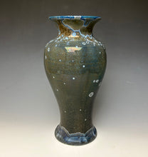 Load image into Gallery viewer, Cobalt Galaxy Crystalline Glazed Vase 14