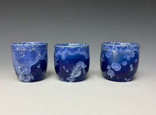 Load image into Gallery viewer, Winter Sky Blue Crystalline Sake Cup