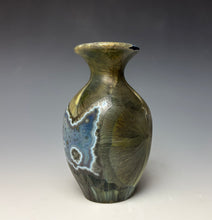 Load image into Gallery viewer, Bronze Cobalt Galaxy Crystalline Glazed Mini Vase