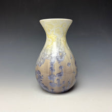Load image into Gallery viewer, Crystalline Vase in Ivory and Periwinkle