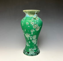 Load image into Gallery viewer, Emerald Green Crystalline Glazed Vase