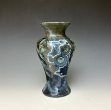 Load image into Gallery viewer, Cobalt Galaxy Crystalline Glazed Vase