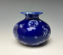 Load image into Gallery viewer, Winter Sky Blue Crystalline Glazed Mini Vase #4