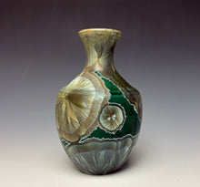 Load image into Gallery viewer, Green Galaxy Crystalline Glazed Mini Vase 3