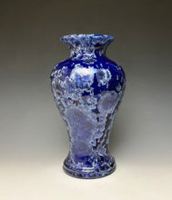 Load image into Gallery viewer, Winter Sky Blue Crystalline Glazed Vase 4