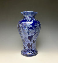 Load image into Gallery viewer, Winter Sky Blue Crystalline Glazed Vase 4