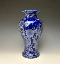 Load image into Gallery viewer, Winter Sky Blue Crystalline Glazed Vase 4