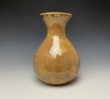 Load image into Gallery viewer, Iced Caramel Crystalline Glazed Vase