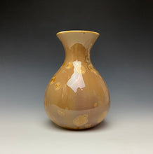 Load image into Gallery viewer, Iced Caramel Crystalline Glazed Vase