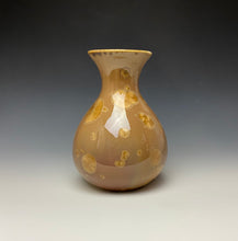 Load image into Gallery viewer, Iced Caramel Crystalline Glazed Vase