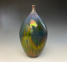 Load image into Gallery viewer, Crystalline Glazed Teardrop Vase in Ruby Galaxy