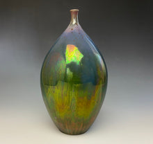 Load image into Gallery viewer, Crystalline Glazed Teardrop Vase in Ruby Galaxy