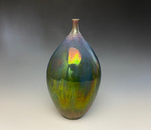 Load image into Gallery viewer, Crystalline Glazed Teardrop Vase in Ruby Galaxy