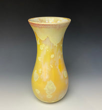 Load image into Gallery viewer, Gold Crystalline Glazed Vase