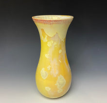 Load image into Gallery viewer, Gold Crystalline Glazed Vase