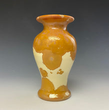 Load image into Gallery viewer, Crystalline Glazed Mini Vase- Golden Honey #2