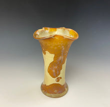 Load image into Gallery viewer, Crystalline Glazed Mini Vase- Golden Honey #3