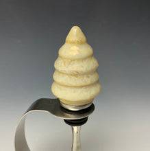 Load image into Gallery viewer, Crystalline Glazed Bottle Stopper- Light Gold Tree