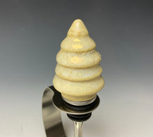 Load image into Gallery viewer, Crystalline Glazed Bottle Stopper- Light Gold Tree
