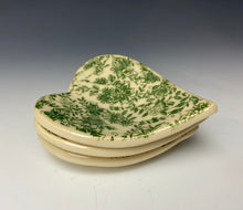 Load image into Gallery viewer, Mini Heart Dish- Green Flowers