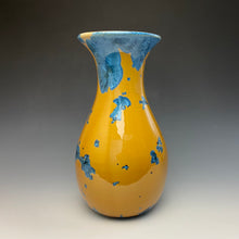 Load image into Gallery viewer, Blue and Orange Crystalline Glazed Vase