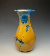 Load image into Gallery viewer, Blue and Orange Crystalline Glazed Vase
