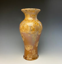 Load image into Gallery viewer, Iced Caramel Crystalline Glazed Vase