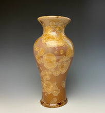 Load image into Gallery viewer, Iced Caramel Crystalline Glazed Vase