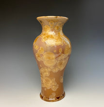 Load image into Gallery viewer, Iced Caramel Crystalline Glazed Vase
