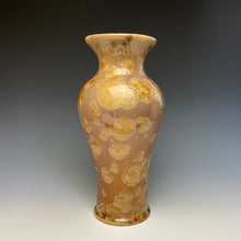 Load image into Gallery viewer, Iced Caramel Crystalline Glazed Vase
