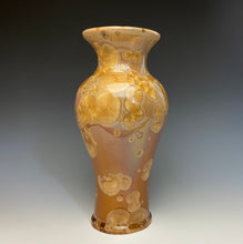 Load image into Gallery viewer, Iced Caramel Crystalline Glazed Vase