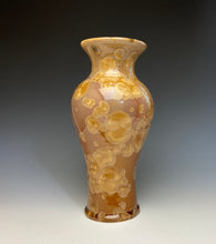 Load image into Gallery viewer, Iced Caramel Crystalline Glazed Vase