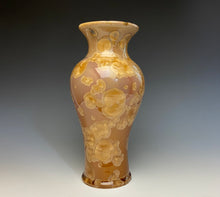 Load image into Gallery viewer, Iced Caramel Crystalline Glazed Vase