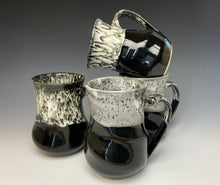 Load image into Gallery viewer, Jet Black and White Swirly Mug