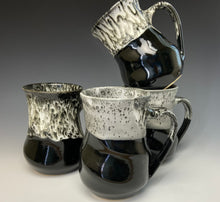 Load image into Gallery viewer, Jet Black and White Swirly Mug