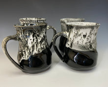 Load image into Gallery viewer, Jet Black and White Swirly Mug