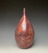 Load image into Gallery viewer, Ruby Crystalline Teardrop Vase