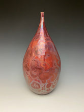 Load image into Gallery viewer, Ruby Crystalline Teardrop Vase