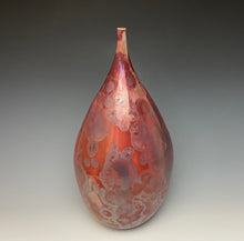 Load image into Gallery viewer, Ruby Crystalline Teardrop Vase