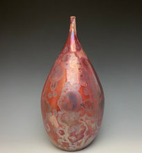 Load image into Gallery viewer, Ruby Crystalline Teardrop Vase