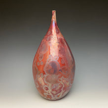 Load image into Gallery viewer, Ruby Crystalline Teardrop Vase