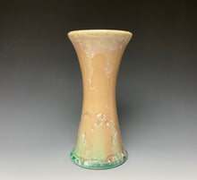 Load image into Gallery viewer, Rosé and Green Crystalline Glazed Vase