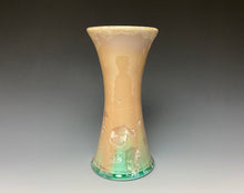 Load image into Gallery viewer, Rosé and Green Crystalline Glazed Vase