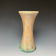 Load image into Gallery viewer, Rosé and Green Crystalline Glazed Vase