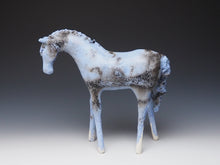 Load image into Gallery viewer, Blue Horsehair Raku Horse 789
