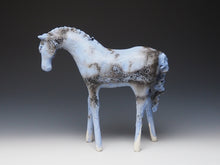 Load image into Gallery viewer, Blue Horsehair Raku Horse 789