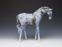 Load image into Gallery viewer, Blue Horsehair Raku Horse 789