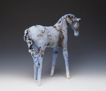 Load image into Gallery viewer, Blue Horsehair Raku Horse 789