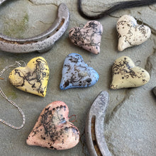 Load image into Gallery viewer, Custom Horsehair Raku Heart Pendant